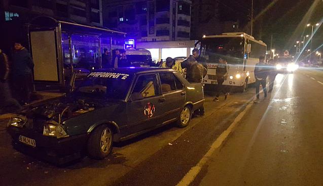 Aracı hurdaya döndü, gözyaşlarına boğuldu