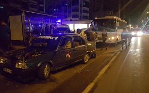 Aracı hurdaya döndü, gözyaşlarına boğuldu