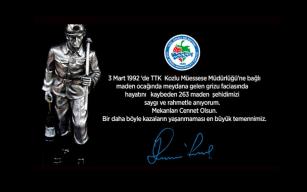 Posbıyık:“Saygı ve rahmetle anıyorum!"