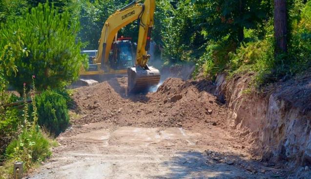 Gülüç’ de yol çalışmaları devam ediyor