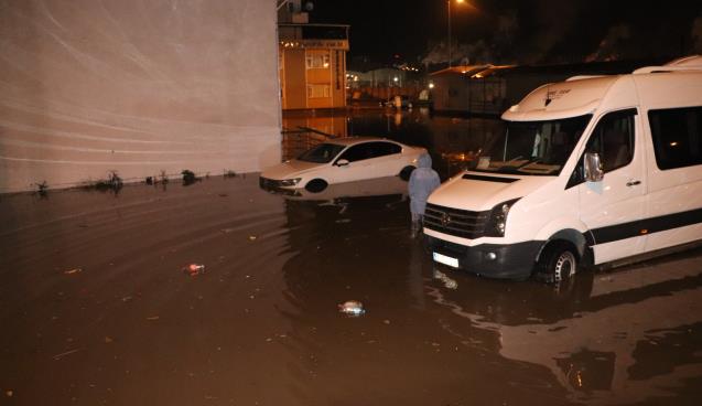 Gece çıkan fırtına ağaçların yıkılmasına ve sele  sebep oldu