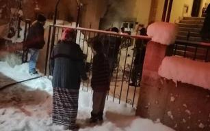 İki katlı evde elektrik kontağından yangın çıktı