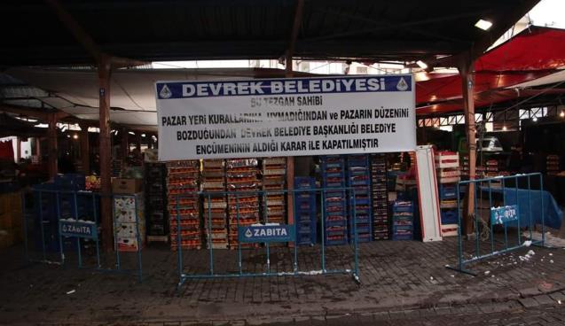 Usulsüz satış yapan esnafa tezgah kapatma cezası