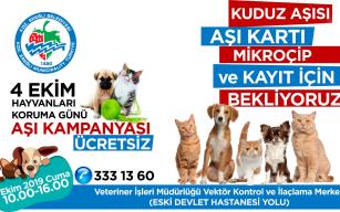 En yakın dostlarımıza belediyeden ücretsiz aşı..