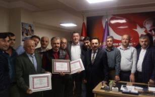 Alaplı'da Esnafa Teşekkür Belgesi