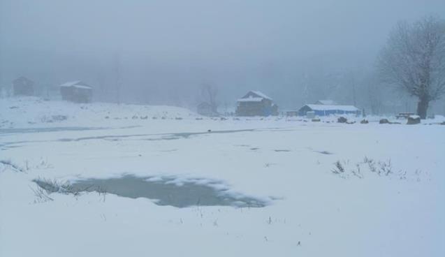 İlk kar Gümeli’ye düştü…