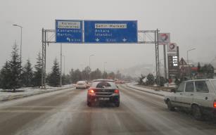 Karabük’te kar yağışı yeniden başladı