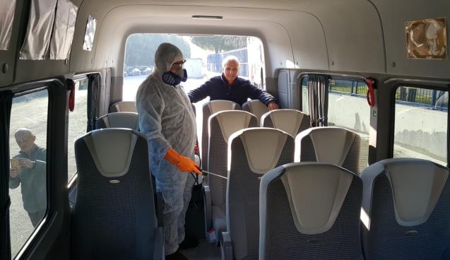 Servisler dezenfekte edildi...