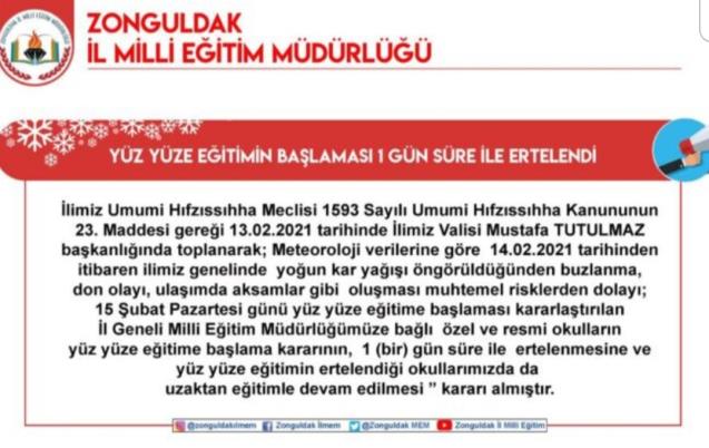 Valilik 1 Gün Süreyle Erteledi 