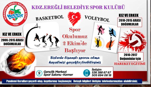 KDZ EREĞLİ BELEİDİYESPOR SPOR OKULLARI AÇIYOR