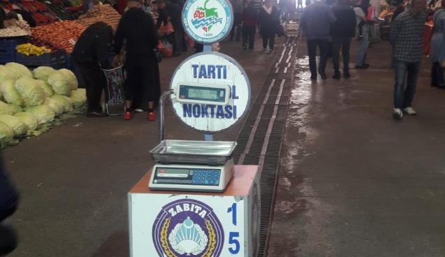 PAZARYERİNDE "TARTI KONTROL NOKTASI" KURULDU