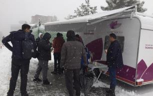 Çorba ikramı kar altında da devam ediyor