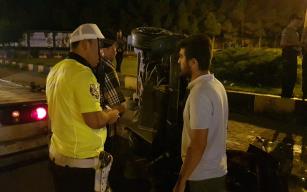 Kaza yaptığı otomobili bırakıp kaçtı 