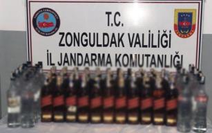 90 şişe alkollü içki ele geçirildi!..
