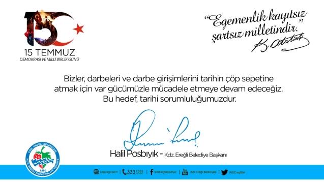 POSBIYIK’TAN 15 TEMMUZ MESAJI