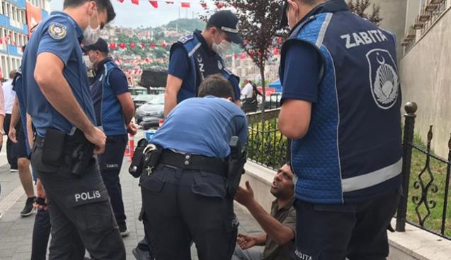 DİLENCİLİK  YAPAN ŞAHIS GÖZALTINA ALINDI