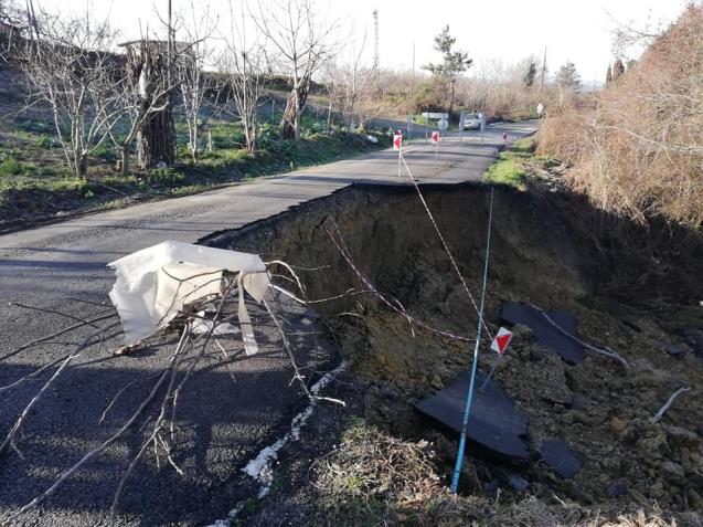 Zonguldak’ın Alaplı-Ormanlı karayolunun Kürkükler köyü