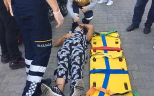 Motorcunun eşine motorcu çarptı…