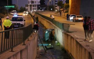 Karabük'te otomobil su kanalına düştü: 1 yaralı