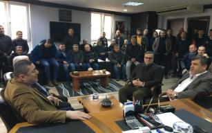 Tekin’e kalabalık karşılama…