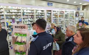 Dezenfektan, maske ve kolonya denetimi yapıldı