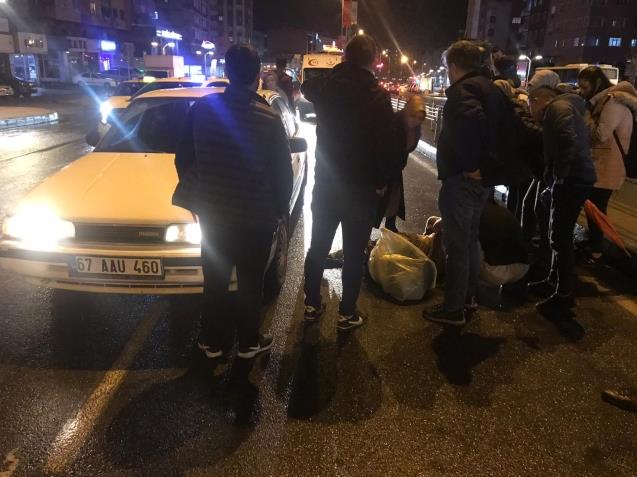 Otomobil yayaya çarptı…