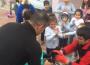 Çocukların alkışı itfaiye erlerine…