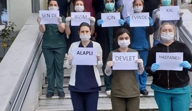 Alkışlar sağlık çalışanlarına…
