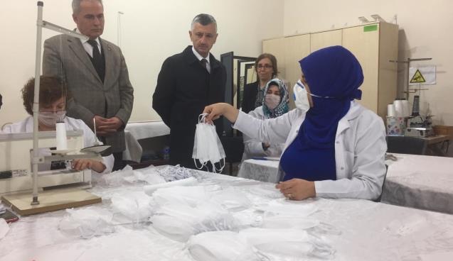 Maske üretimine başlandı…