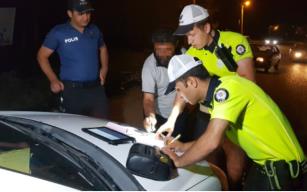 Alkollü yakalanan sürücünün  sitemi..