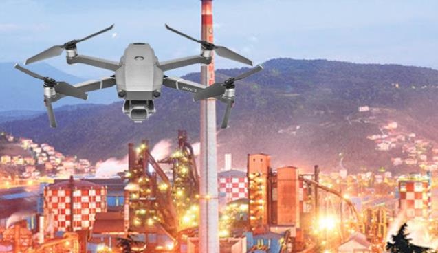 ERDEMİR’E DRONE düştü