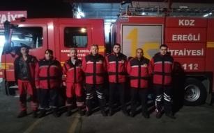 Kdz. Ereğli İtfaiyesi Elazığ'a destek için gidiyor...