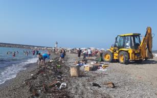 Selin getirdiği odunlar sahile vurdu, vatandaşlar şaşkın..