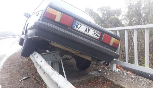 Filyos nehrine düşmekten korkuluklar kurtardı