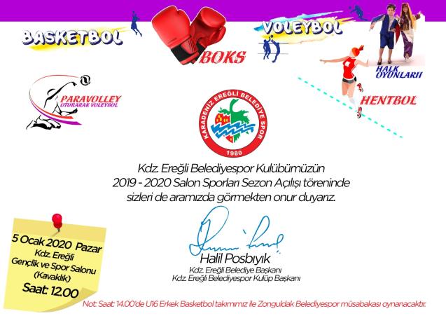 KDZ. EREĞLİ BELEDİYESPOR SALON SPORLARINDA SEZON AÇILIŞI