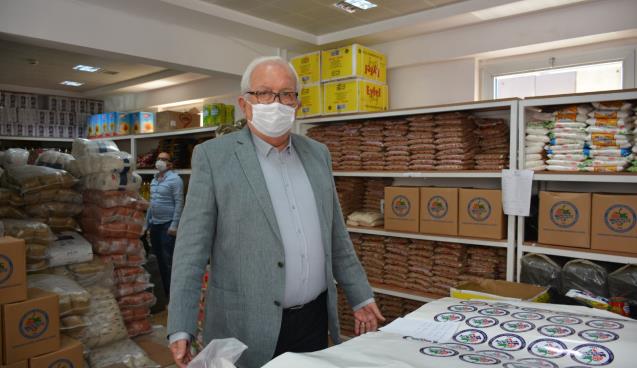 GURBETÇİLERDEN AŞEVİNE GIDA DESTEĞİ 