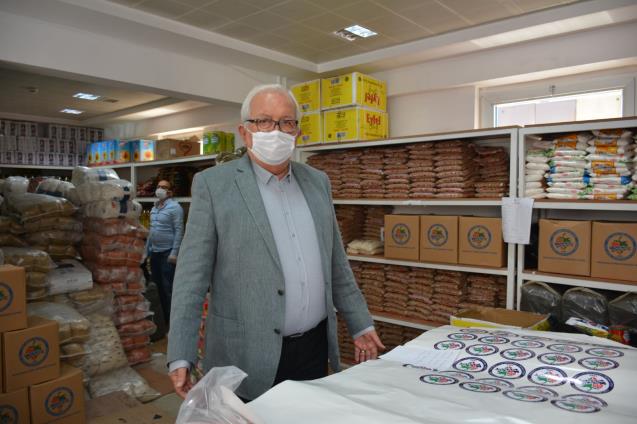 GURBETÇİLERDEN AŞEVİNE GIDA DESTEĞİ
