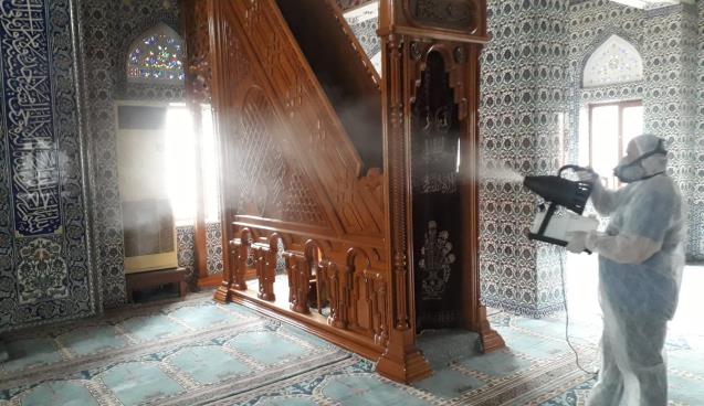 KDZ. EREĞLİ BELEDİYESİ, CAMİLERİ DEZENFEKTE EDİYOR