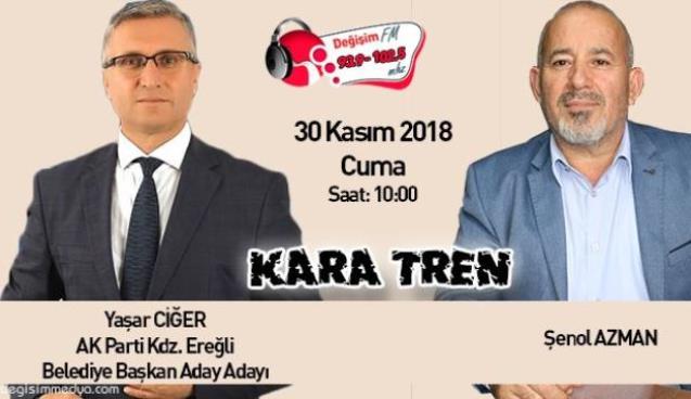 Yaşar Ciğer ve Gazeteci Yasin Ören Kara Tren'de