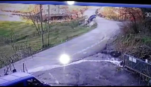 Kaza anı Kameralara Yansıdı 