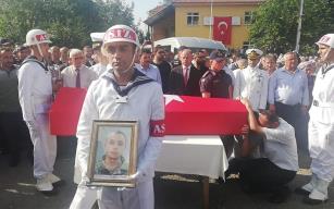 Denizde boğularak ölen asker son yolculuğuna uğurlandı