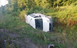 Yoldan çıkan araç takla attı: 1 yaralı