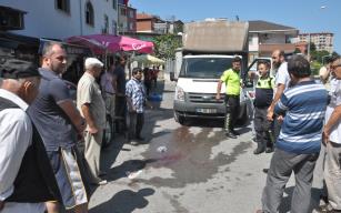 Kamyonetle çarpışan bisikletli yaralandı