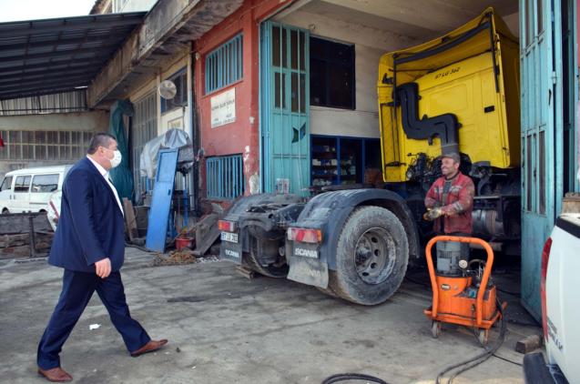 TEKİN SANAYİ ESNAFLARI GEZDİ.YAPILAN ÇALIŞMALARI İNCELEDİ..
