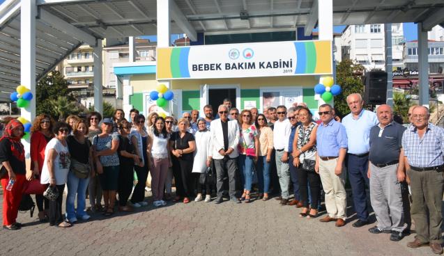 SAHİLDE BEBEK BAKIM KABİNİ HİZMETE AÇILDI