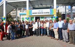 SAHİLDE BEBEK BAKIM KABİNİ HİZMETE AÇILDI