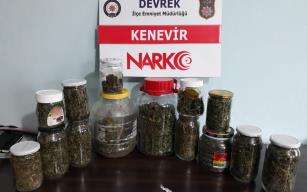 1 kilo 320 gram kenevir ele geçirildi