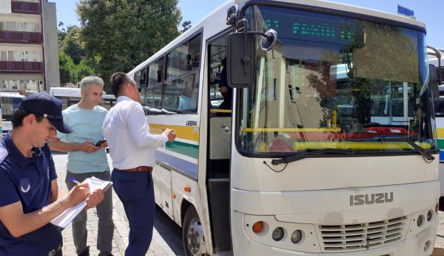 HALK OTOBÜSLERİ DENETLENDİ